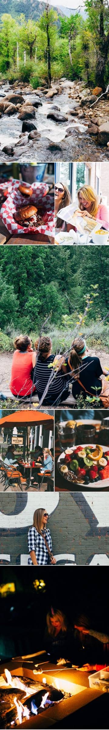 Collage of vacation images.