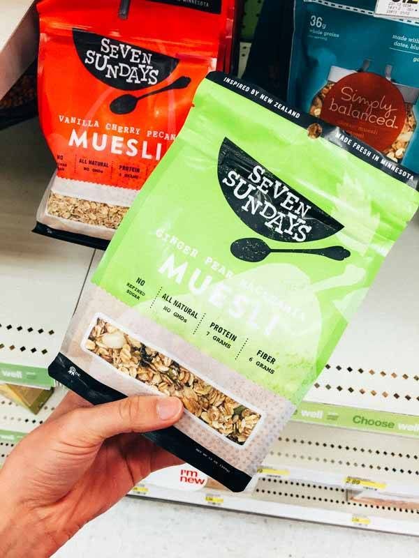 Grocery Shopping at Target - Seven Sundays Muesli.