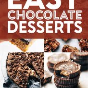 Easy chocolate desserts in a collage.