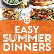 Easy summer dinners in a collage.
