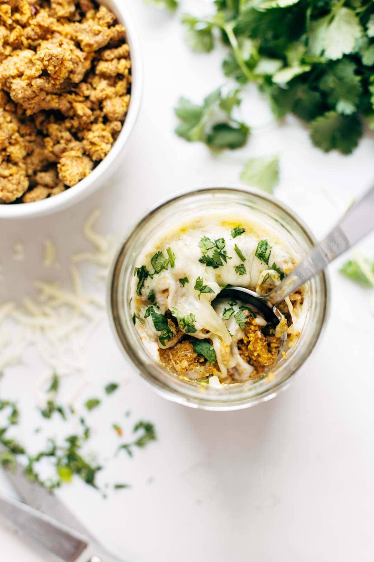 Southwest Turkey Breakfast Stacks in a jar.