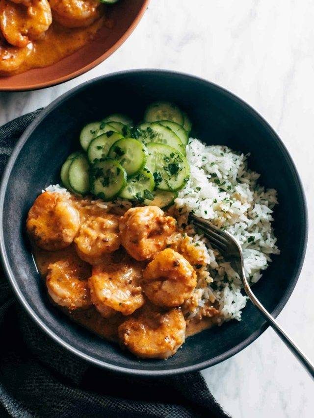 Chipotle Orange Shrimp with Cilantro Rice