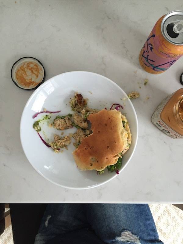 failed cauliflower burger
