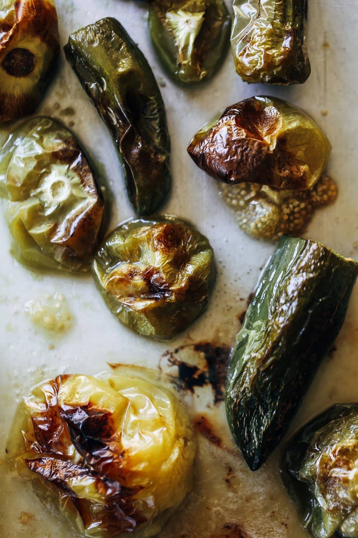 Roasted Tomatillos.